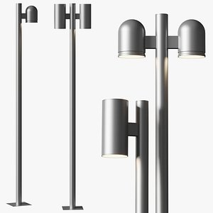 3D model Platek Monaco and Bali street lighting