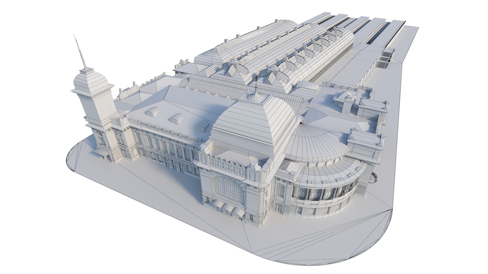 3D Vitebsk Railway Station Sankt Model TurboSquid 1693339