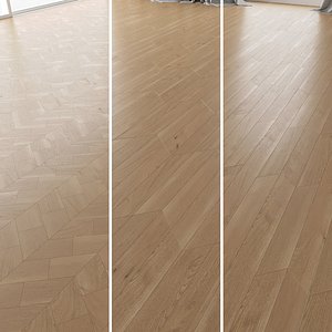 parquet oak natural brushed 3D model