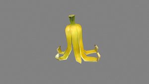Cartoon banana peel - upright model