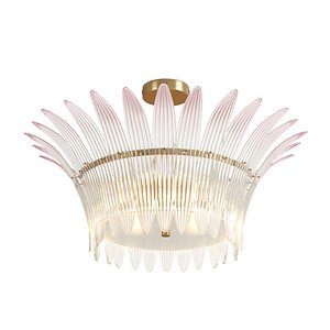 Treviso Semi-Flush Pink 3D model