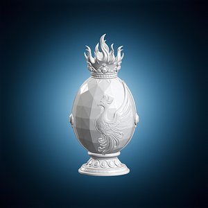3D Crystal Phoenix Egg 3D Print Model model
