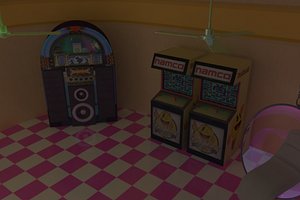 3d restaurant dinner