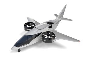 Aircraft Electric TriCopter eVTOL 3D