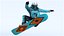 snowboarder animation 3D model
