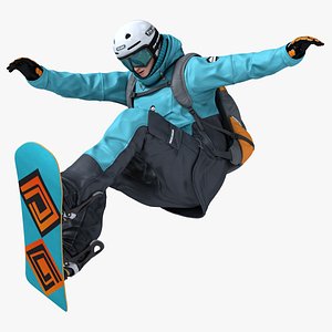 Male Snowboarder Animated HQ Editorial License