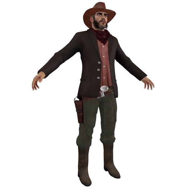 3d wild west cowboy model