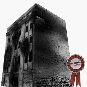 damaged building 3d model