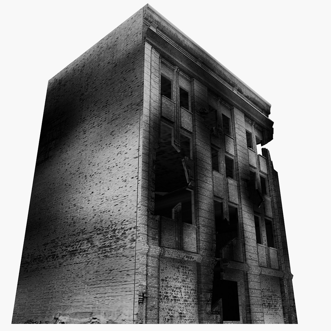 damaged building 3d model