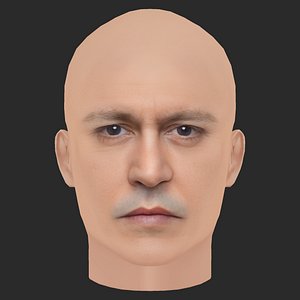 Low Poly Johnny Depp Head