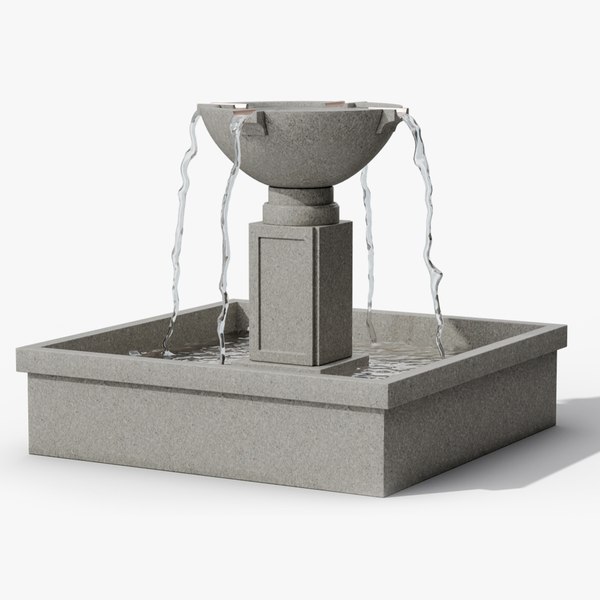 modelo 3d Park Modern Fountain - TurboSquid 2051808