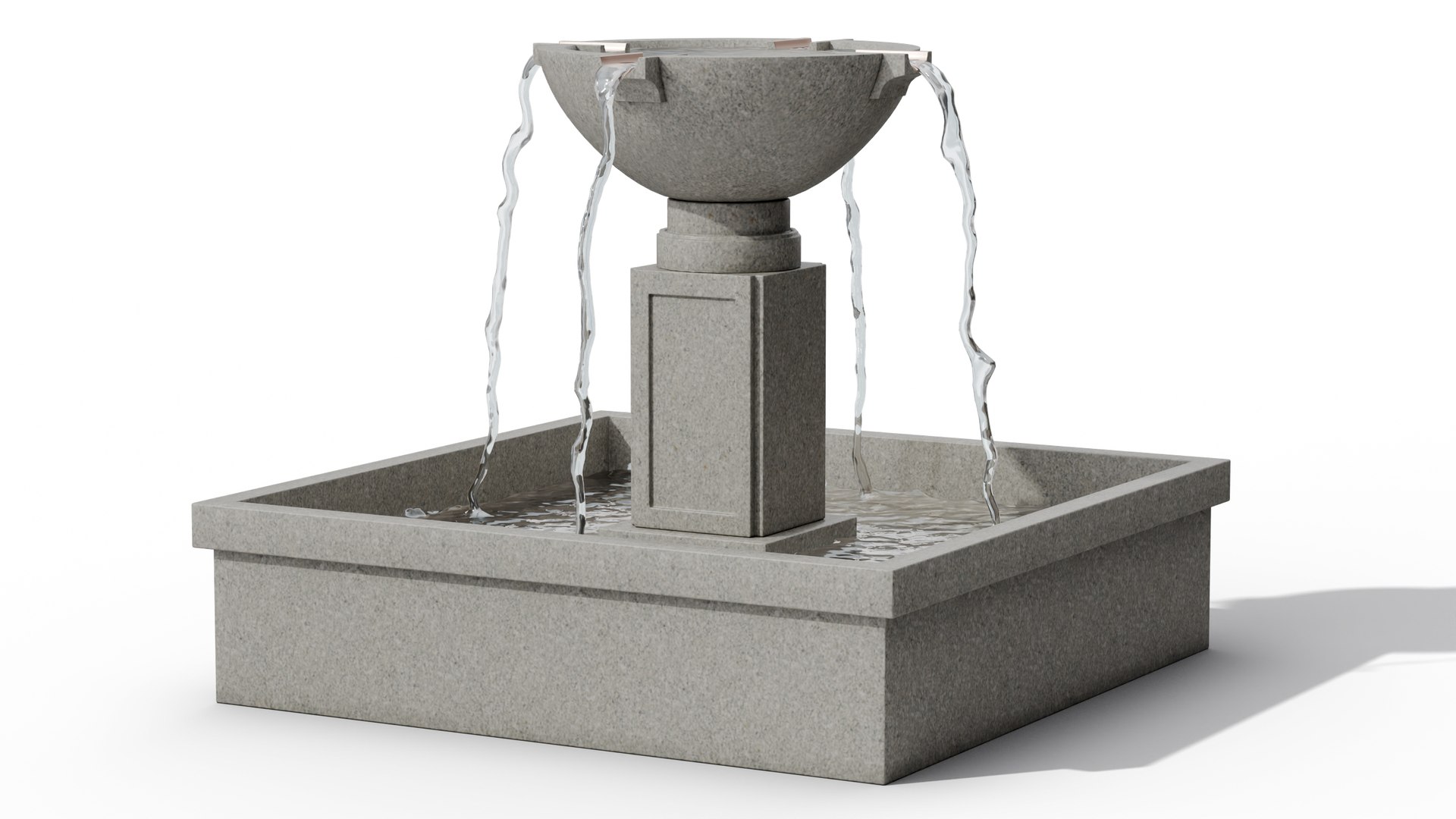 Park Modern Fountain 3D model preview