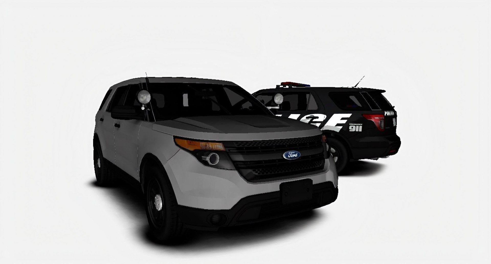 3D Model Ford Explorer 2014 Mk V Police Interceptor With Simple ...