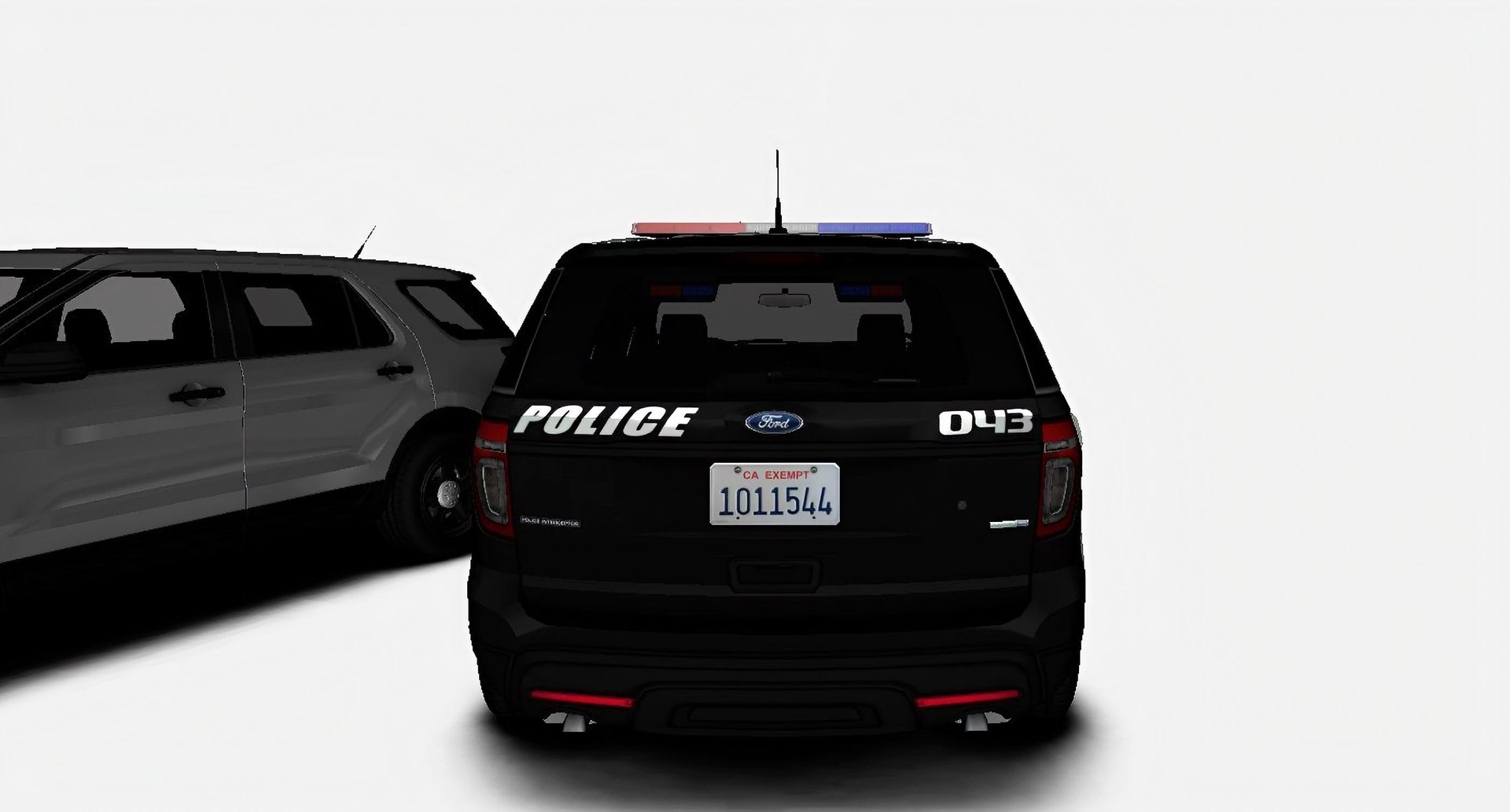 3D Model Ford Explorer 2014 Mk V Police Interceptor With Simple ...