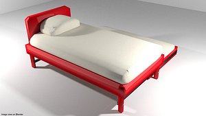 bed trundle 3d model