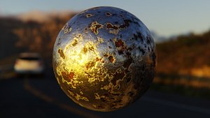 3D Procedural Damaged Metal model