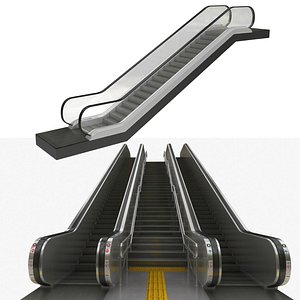 escalator subway 3D model