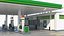 Large Filling Station Green 3D