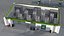 Large Filling Station Green 3D