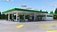 Large Filling Station Green 3D