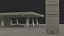 Large Filling Station Green 3D
