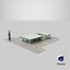 Large Filling Station Green 3D