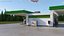 Large Filling Station Green 3D