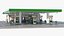 Large Filling Station Green 3D