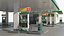 Large Filling Station Green 3D