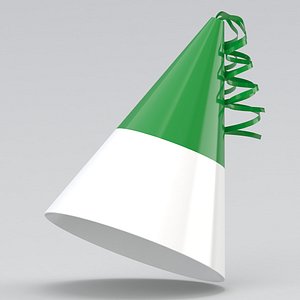 Party Hat Green 3D