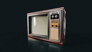 3D Vintage TV 3D Model Game Ready model