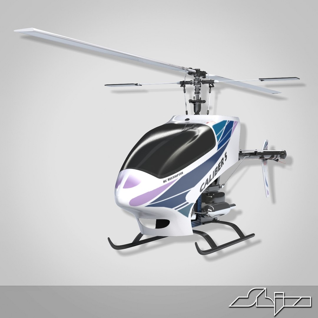 Remote Control Helicopter Caliber 3d Model
