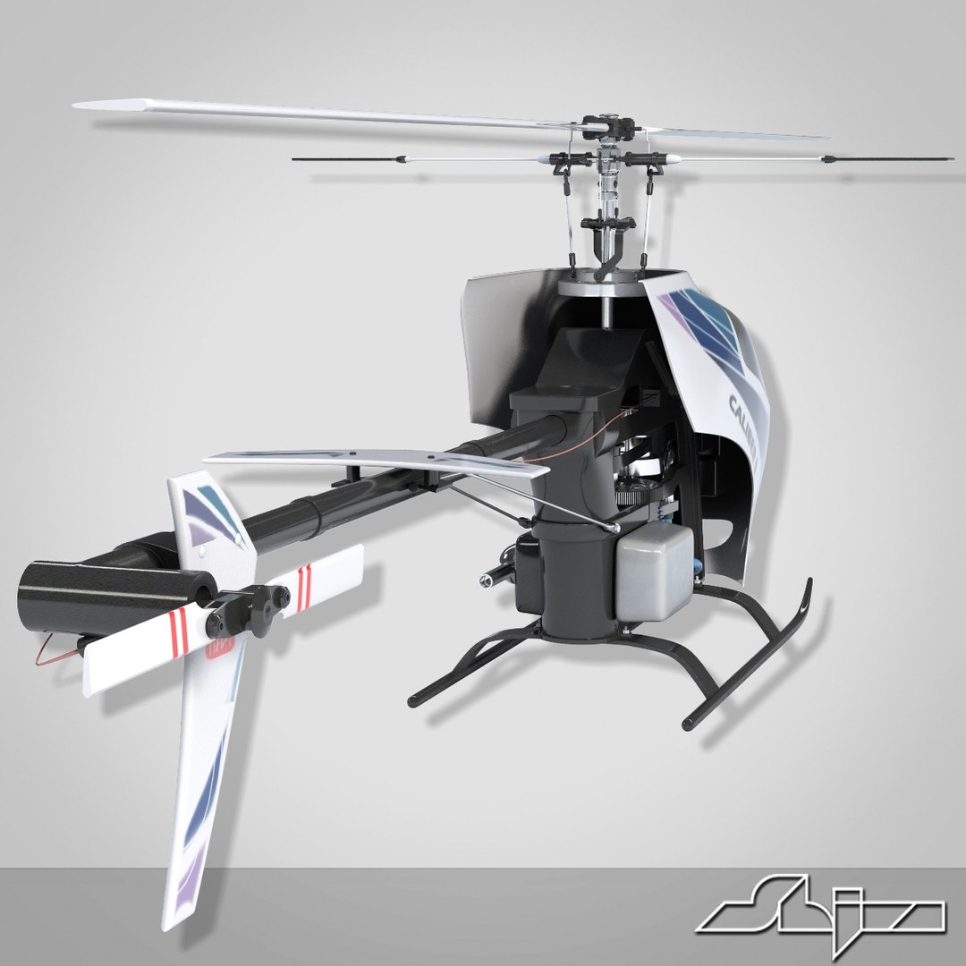 Remote Control Helicopter Caliber 3d Model
