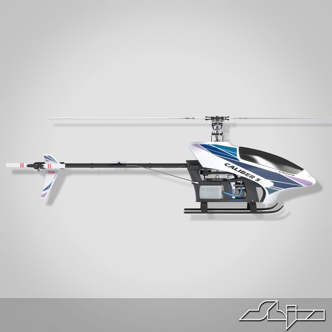 Remote Control Helicopter Caliber 3d Model