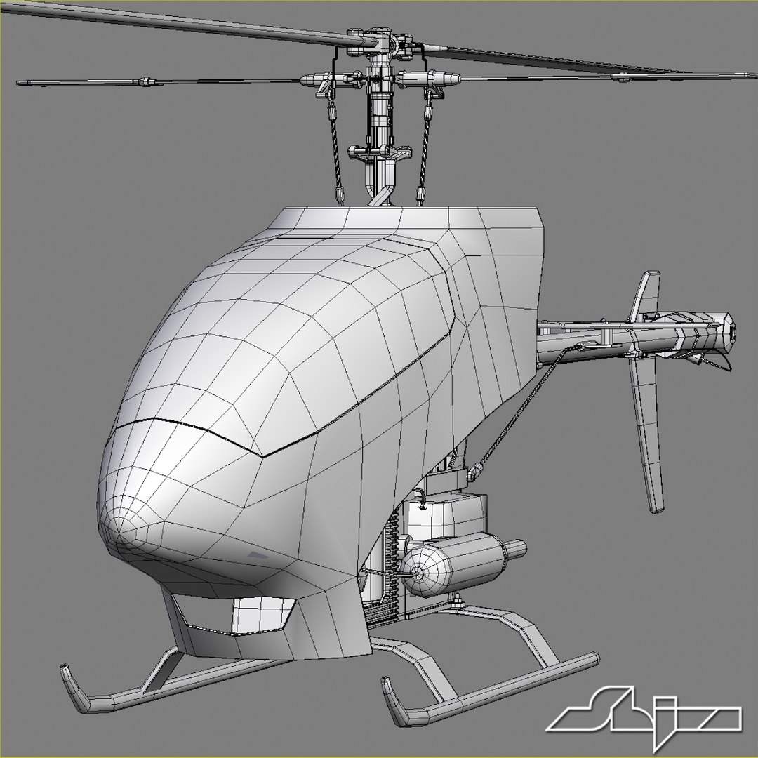 Remote Control Helicopter Caliber 3d Model