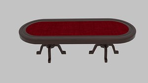 long poker table 3d model