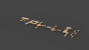 3D Seaside Pier set 3D model