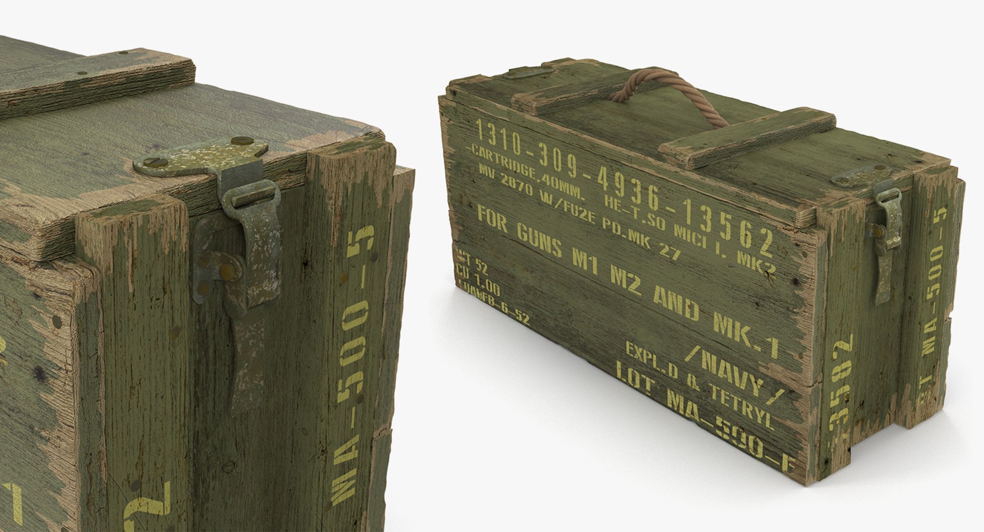 3D military ammunition boxes model - TurboSquid 1206756