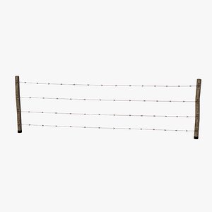 3D model Barbed Wire Fence
