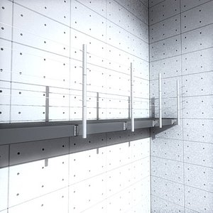 modern railing 3d model