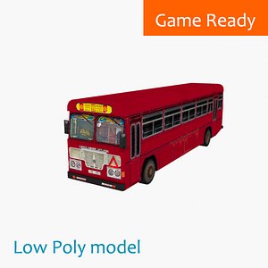 3d ashok leyland bus low-poly model