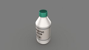 3D acetic acid bottle