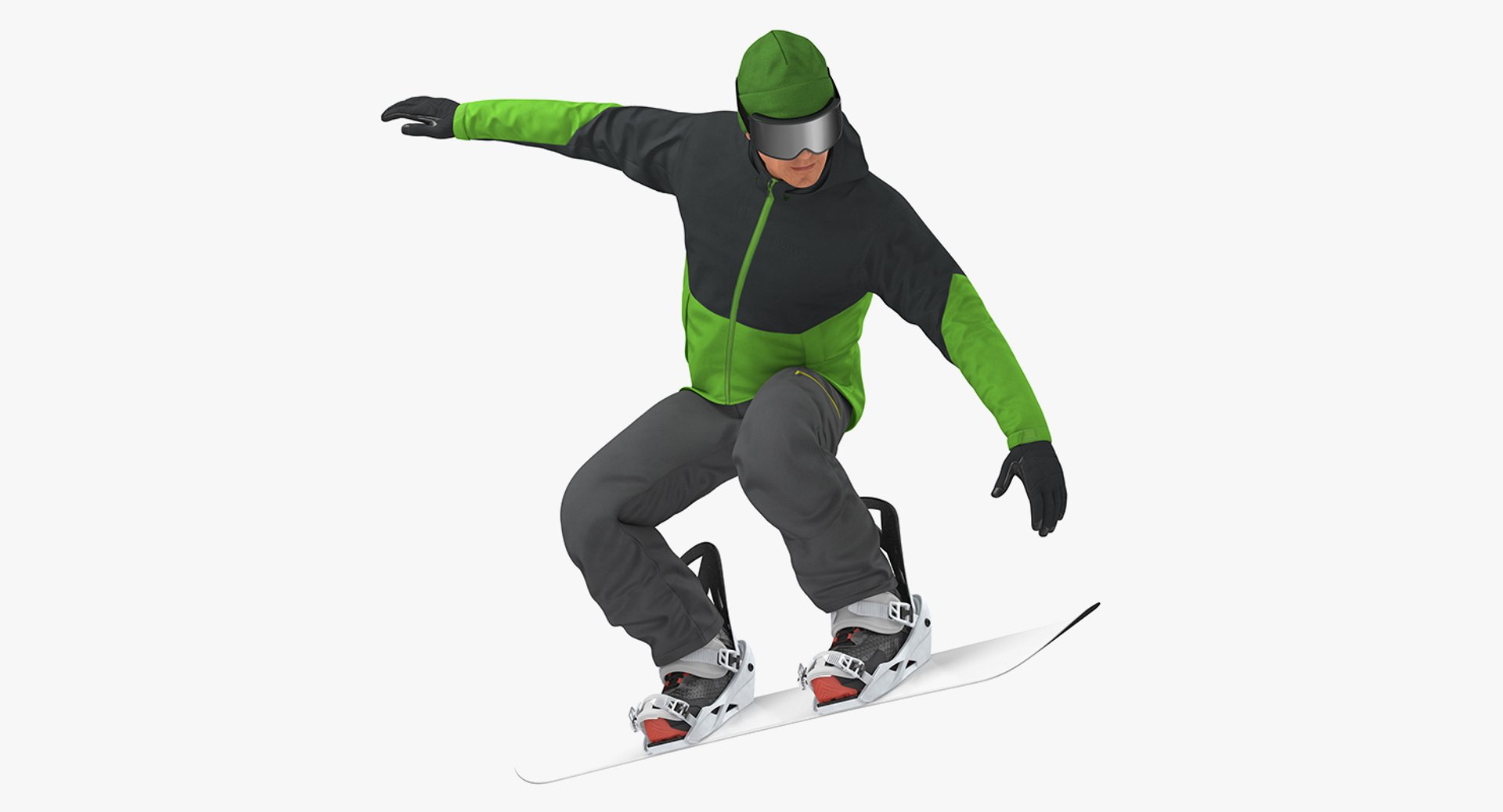 Snowboarder Jump Flight Stunt Model - TurboSquid 1369368