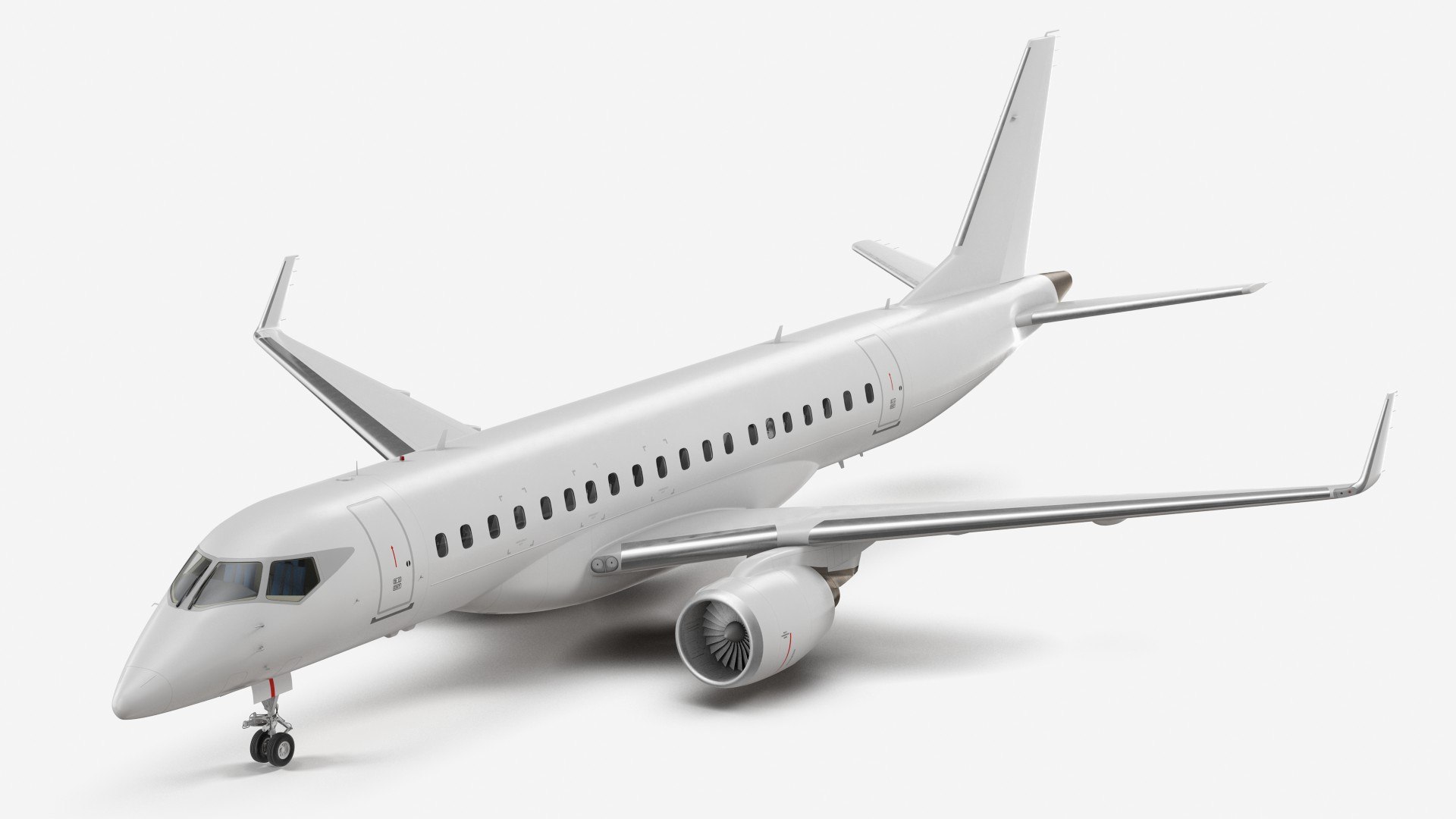 Jet Airliner Rigged 3D model preview