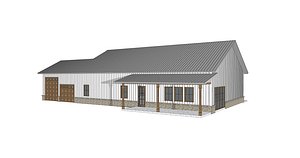3D Barndominium House-23 model