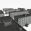 Communist Apartment Block low Poly