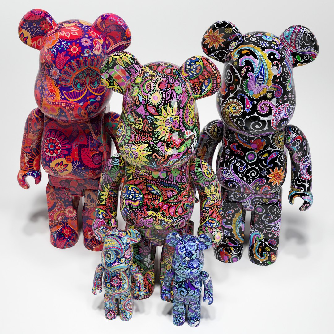 Be@rbrick Psychedelic Paisley 1000％ Be@rbrick Psychedelic Paisley 1000% Collectible Figure by