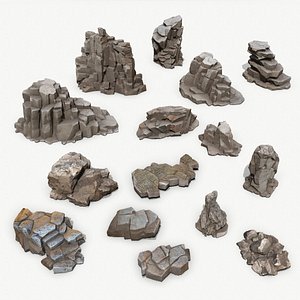 3D Egyptian rocks model