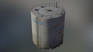 Large Industrial Petroleum Storage Tank 3D