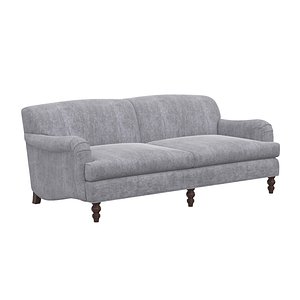Roll Arm Sofa with Tight Back 3D model